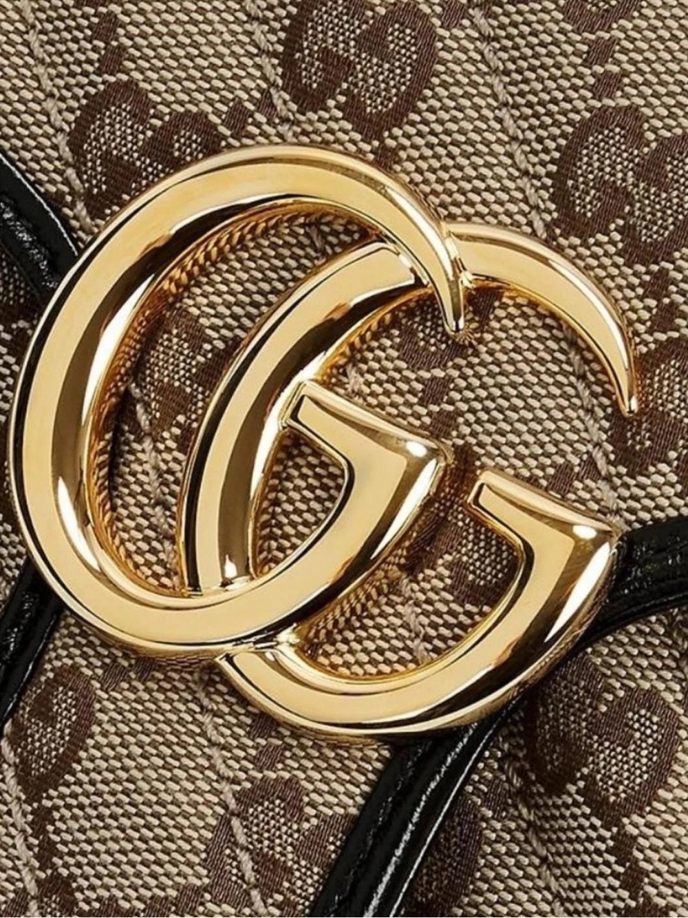 Gucci Marmont gold GG Monogram Matelasse Canvas Slide Espadrille Sandals EU 41 - Picture 2 of 16